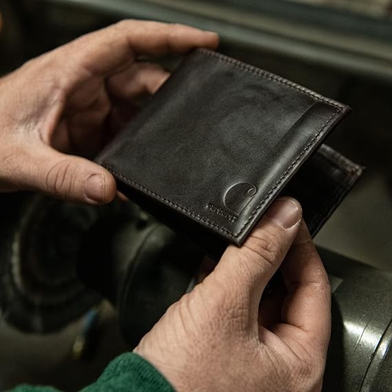 Carhartt Men's Durable Oil Tan Leather Wallets, Available in Multiple Styles